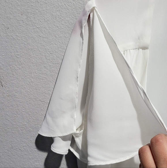 Lulu's Rise To The Occasion White Midi Wrap Dress Size Small - Picture 8 of 10